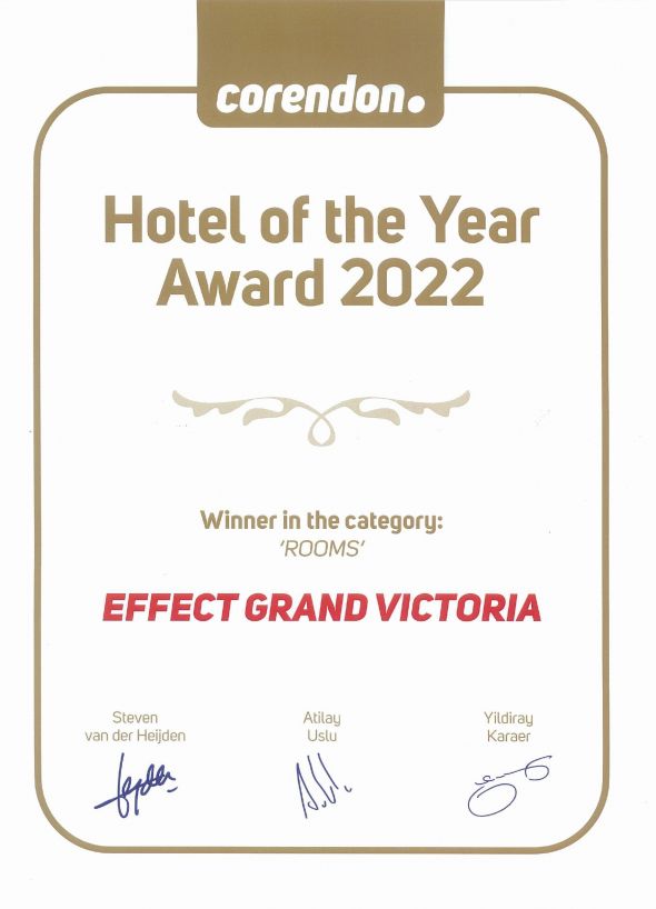 Hotel of the year award 2022 by Corendon